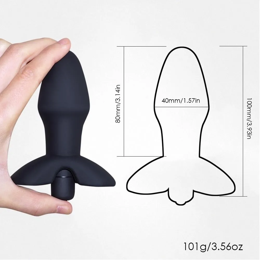 1PC Large Silicone Vibrating Butt Plug