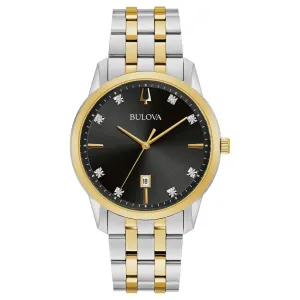 Bulova Men's Classic Sutton Diamond Two-Tone Stainless Steel Watch 98D165