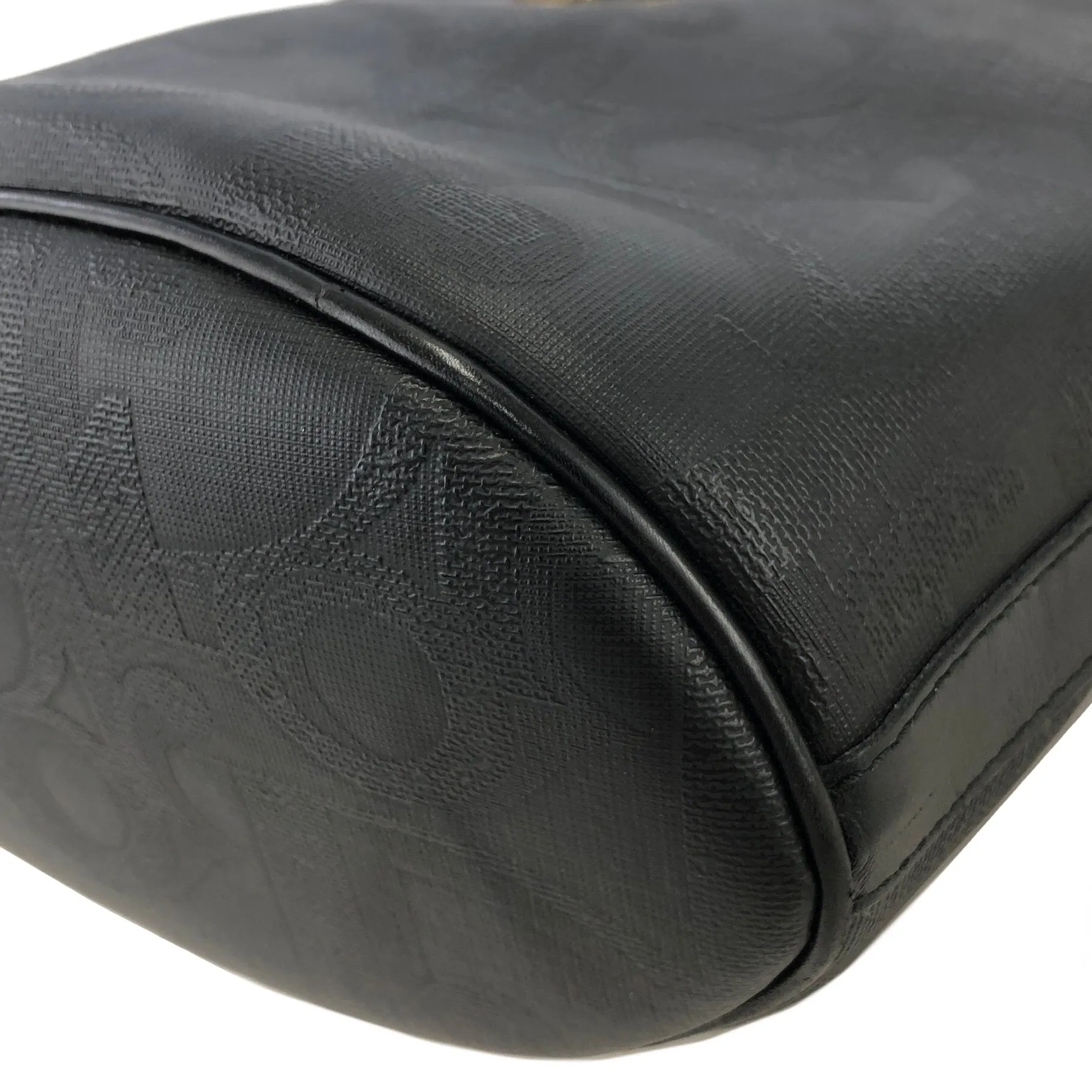 Christian Dior Logo Pattern Bucket Shoulder bag Black Vintage Old y42cbj