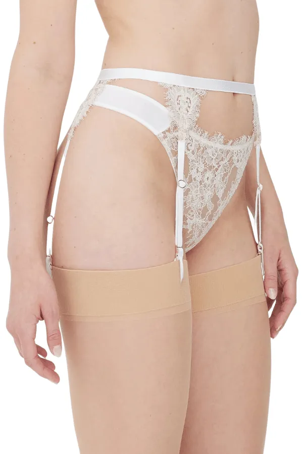 Entice Garter Belt - White