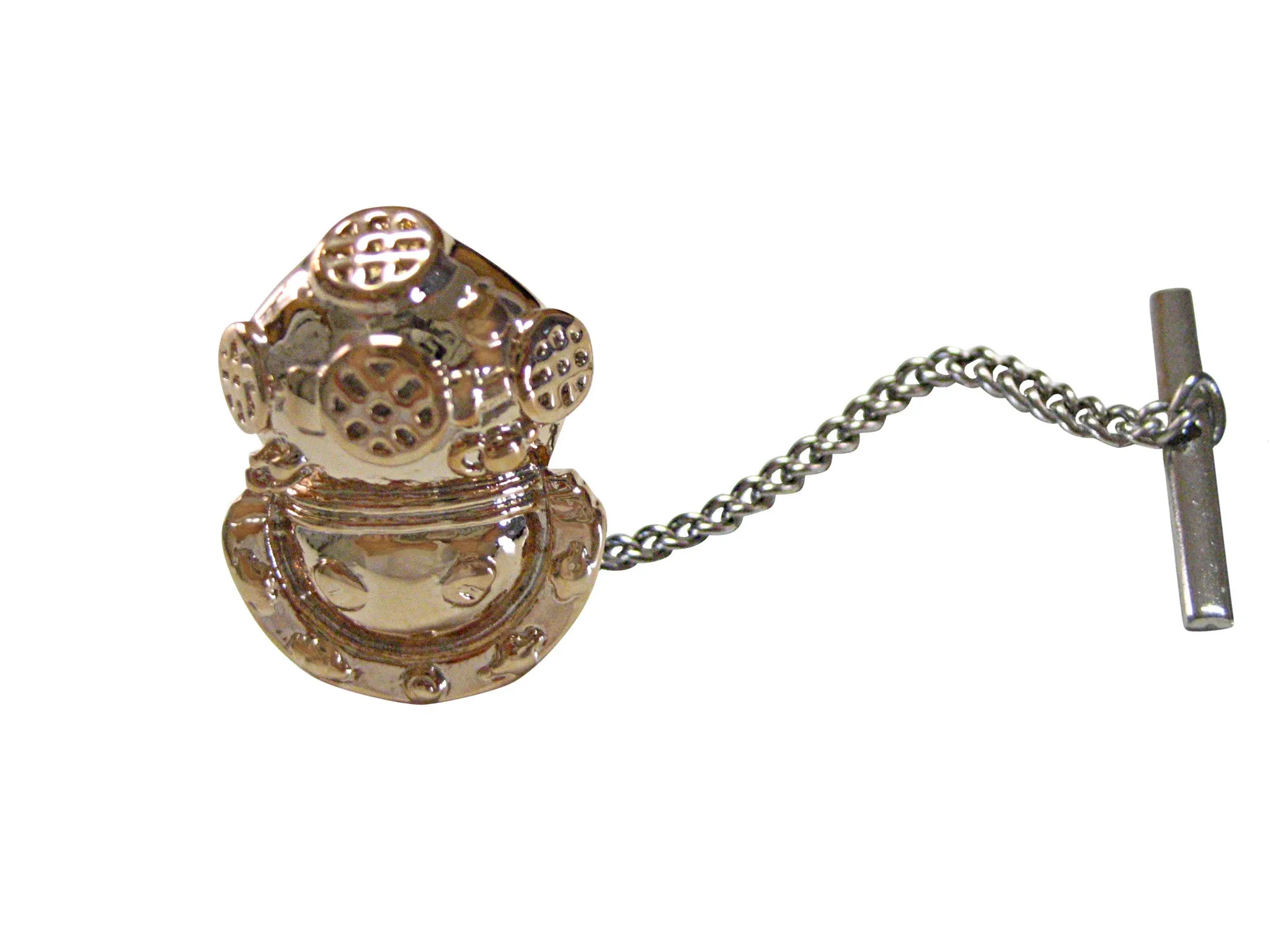 Gold Toned Diving Helmet Tie Tack