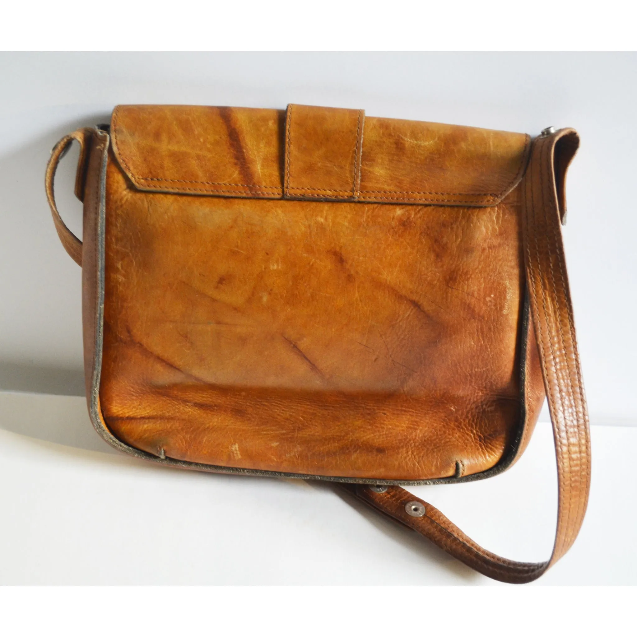 Hippy Brown Leather Shoulder Purse