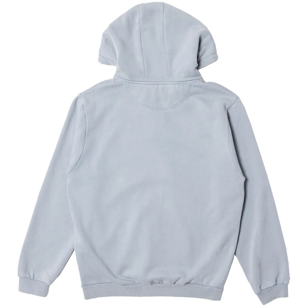 Hoddle Watcher Zip Up Hoodie Baby Blue Over Dye