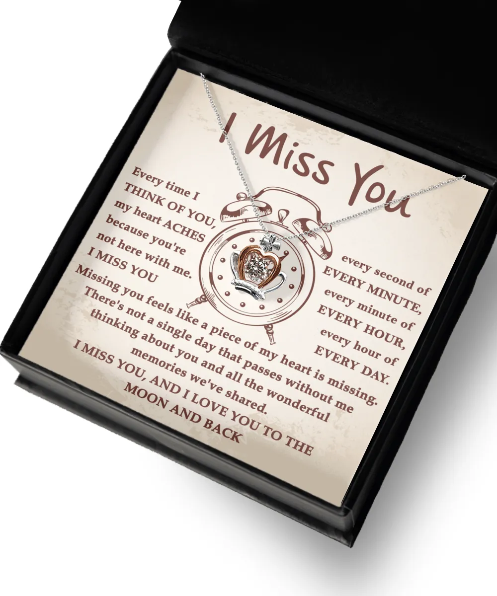 I Miss You Every Second | Crown Pendant Pendant Necklace