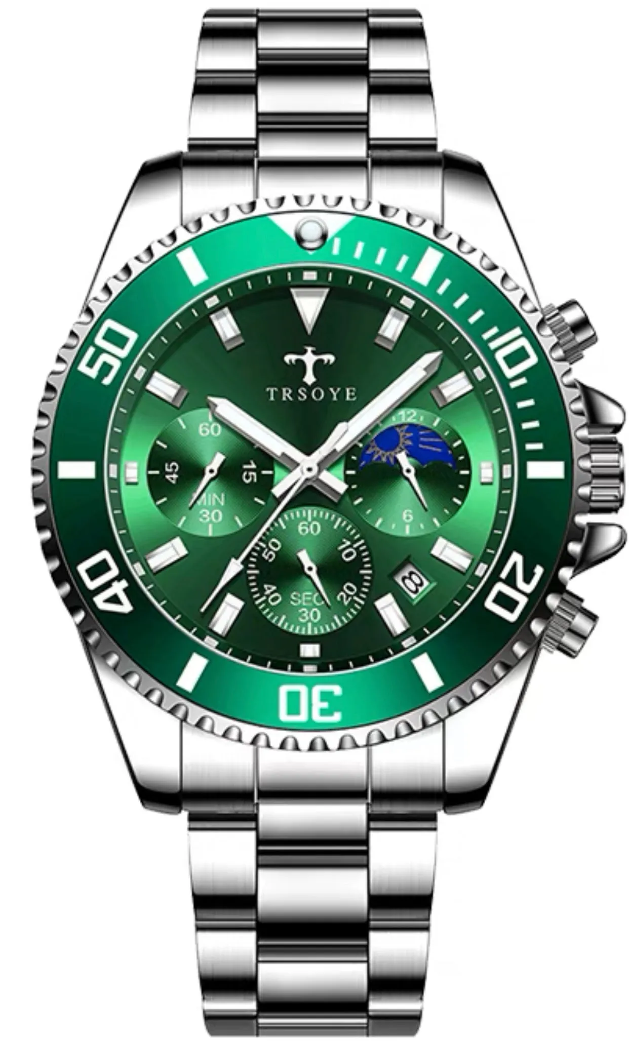 Luxury Unisex watch multifunctional watch 43mm with Japanese quartz movement.