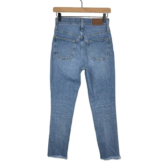 Madewell the Perfect Vintage Jean 24 Ainsworth Wash Raw Hem High Rise Tapered