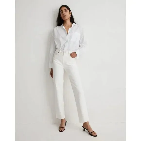 NWT Womens Size 28 28x28 Madewell Tile White The Perfect Vintage Jean NEW