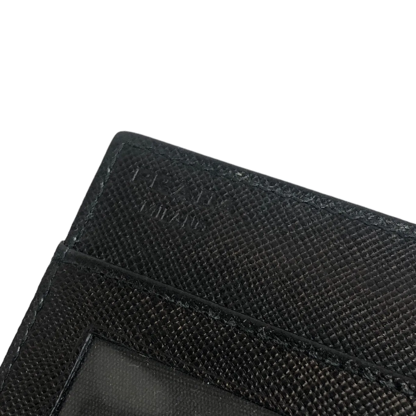 PRADA Triangle Logo Nylon Card holder Black Vintage u3nwve