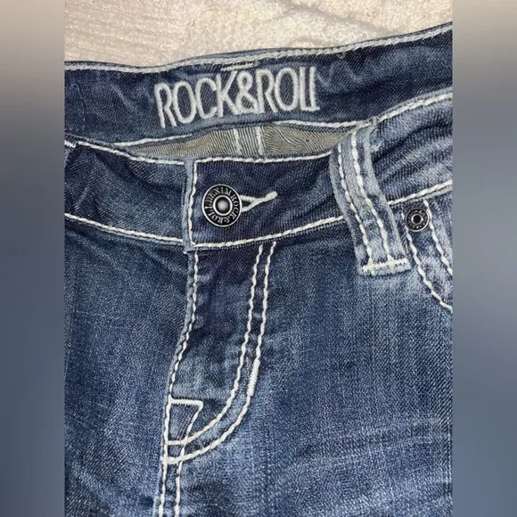 ROCK &amp; ROLL DENIM Women’s Bootcut Riding Jeans size 28W X 36L vintage wash