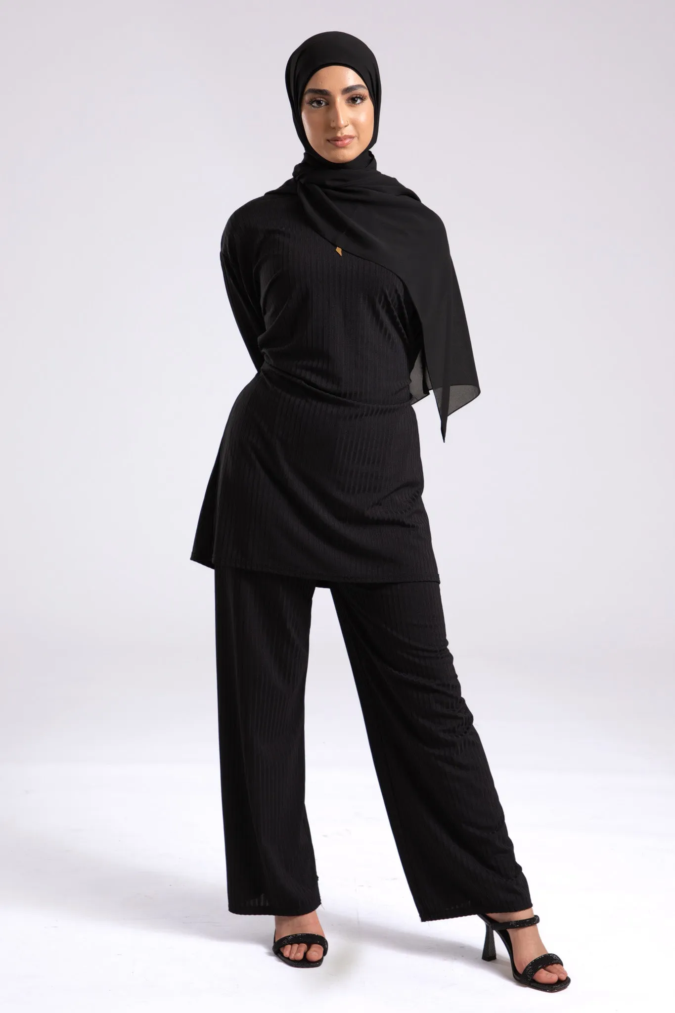 Soft Chiffon Hijab - Black