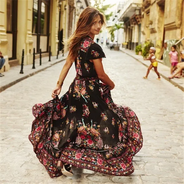 Sophia Chiffon Beach Maxi Dress