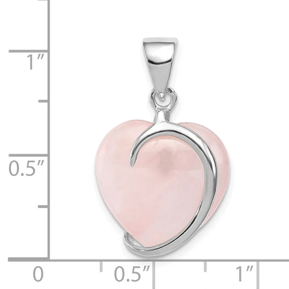Sterling Silver Rose Quartz Pendant