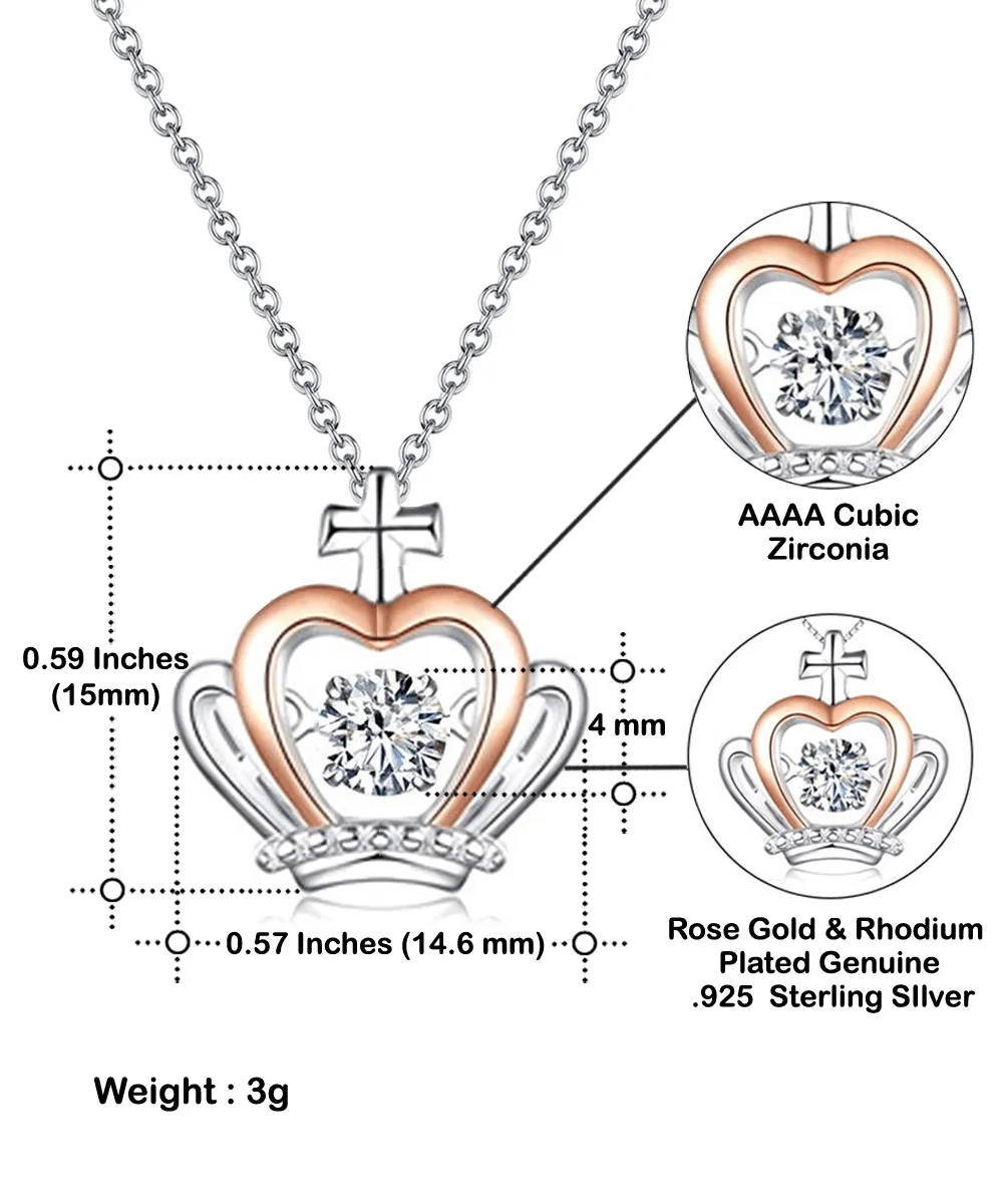 To My Granddaughter Light Of My Life Crown Pendant Necklace, Gift For Granddaughter