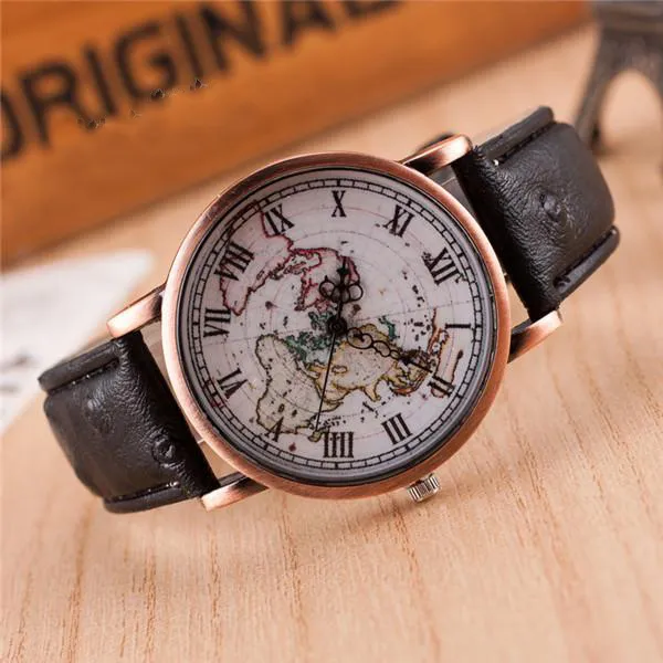 World Map Wrist watch